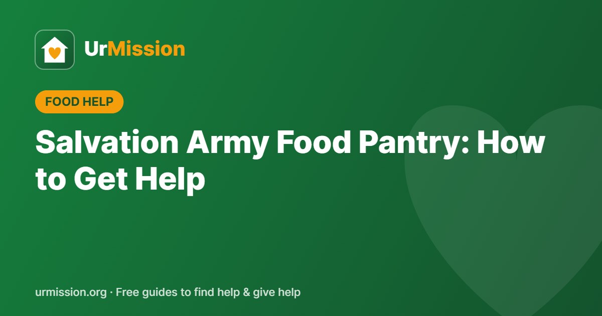 Salvation Army Food Pantry: How to Get Help