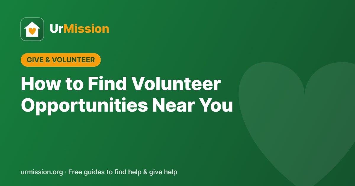 How to Find Volunteer Opportunities Near You
